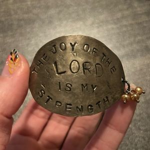 Vintage Spoon Bracelet Nehemiah 8:10 Bible Verse